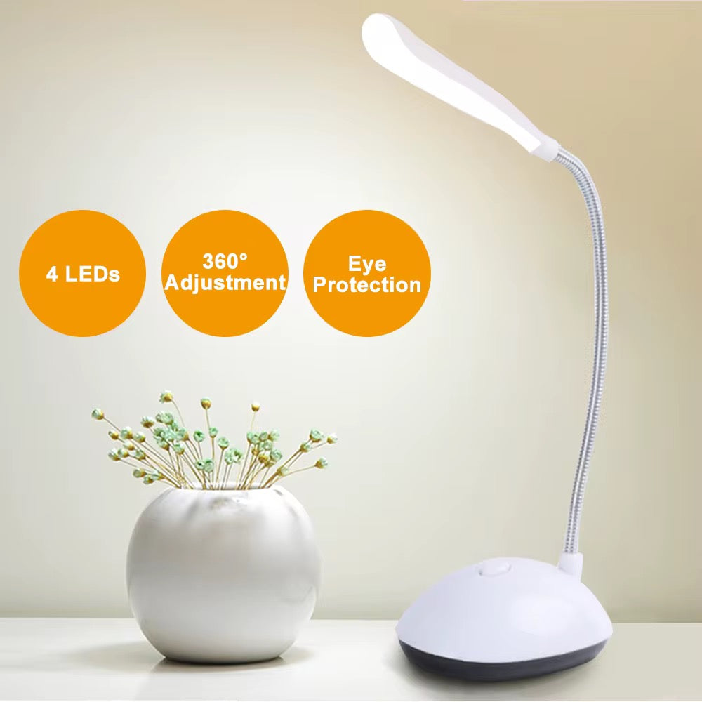 300pcs Bulk Foldable Portable LED Desk Lamp Children Eye Protection Student Study Reading LED Table Lamp Battery Powered