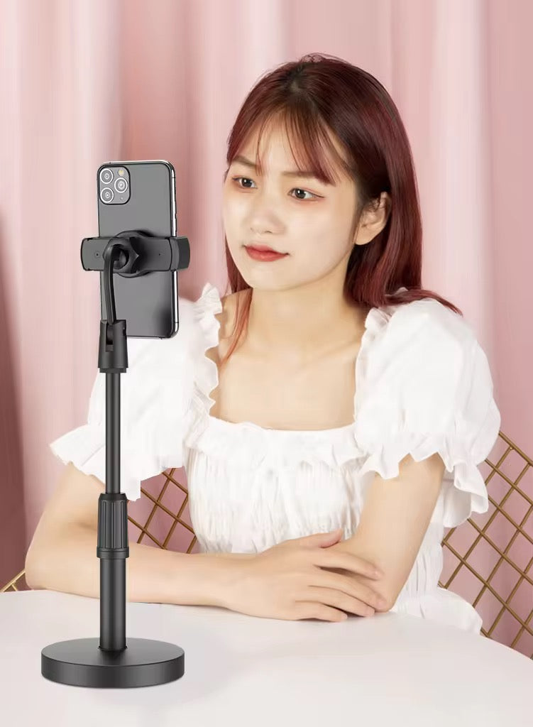 100pcs Adjustable Desk Household Phone Stander Take Photo Live Elastic Height Selfie Stick Portable Tripod Desktop Clamp Holder