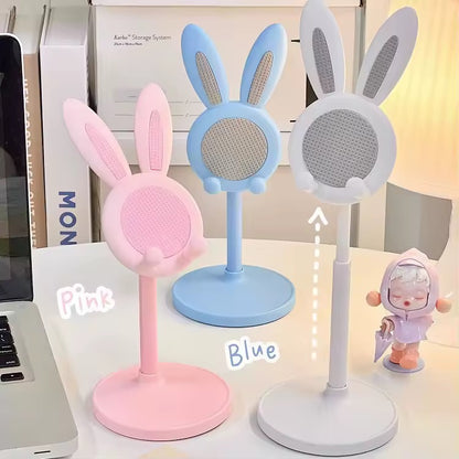 100pcs Cute Cartoon Rabbit Folding Cell Phone Stand Adjustable Desktop Mobile Phone Holder