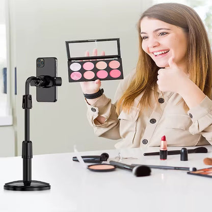 100pcs Adjustable Desk Household Phone Stander Take Photo Live Elastic Height Selfie Stick Portable Tripod Desktop Clamp Holder